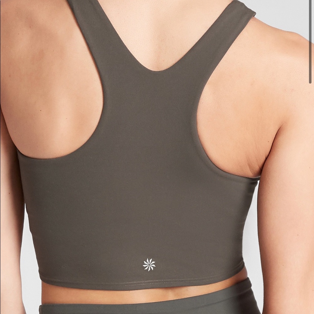 Olive athelta crop tank size s